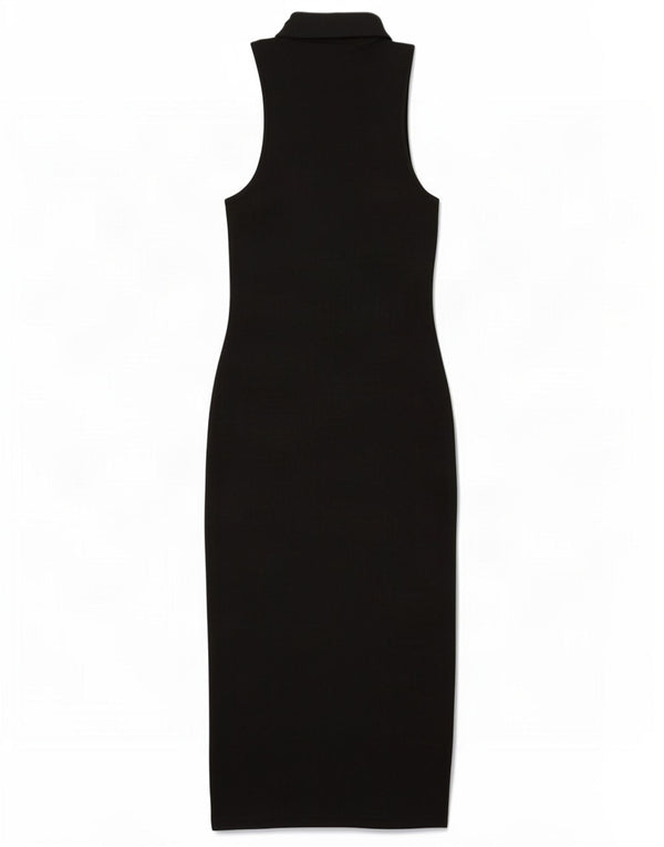 Abito maglione senza maniche da donna Zara UK 12 cotone nero medio