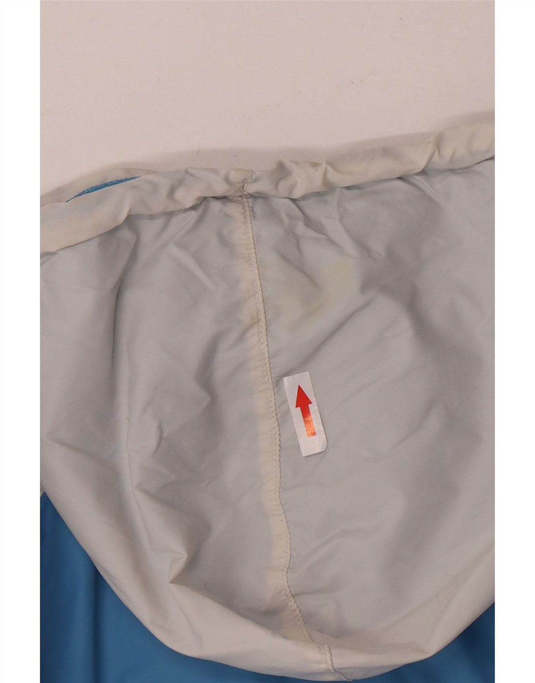 Giacca antipioggia con cappuccio da donna Nike UK 10/12 Nylon color block blu medio