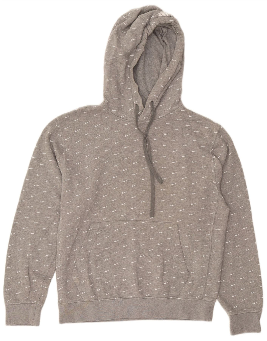 Felpa con cappuccio grafica Nike da uomo piccola in cotone grigio