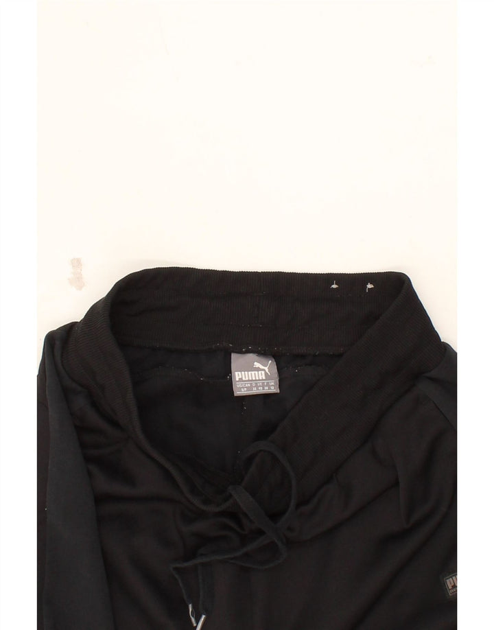 PUMA Womens Graphic Tracksuit Trousers UK 10 Small Black Colourblock Vintage Puma and Second-Hand Puma from Messina Hembry 