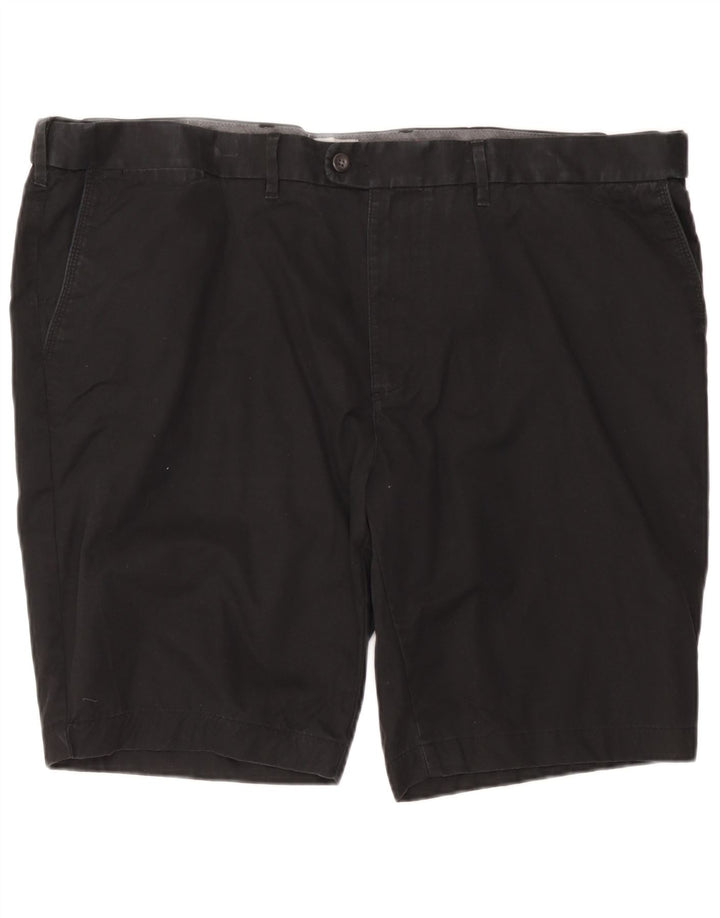 Pantaloncini chino vestibilità regolare da uomo Marks & Spencer W48 4XL cotone nero