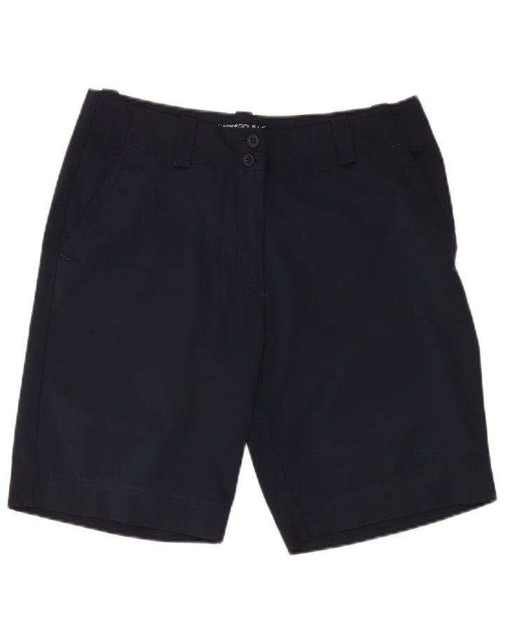 Pantaloncini chino da golf da donna Nike UK 14 medi W34 poliestere blu navy