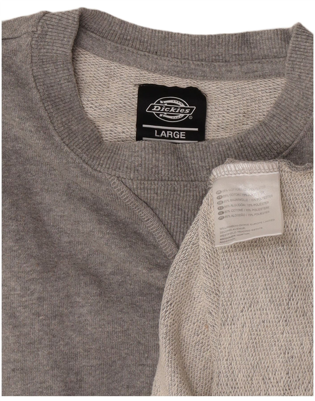 Dickies Felpa da uomo Maglione grande in cotone grigio