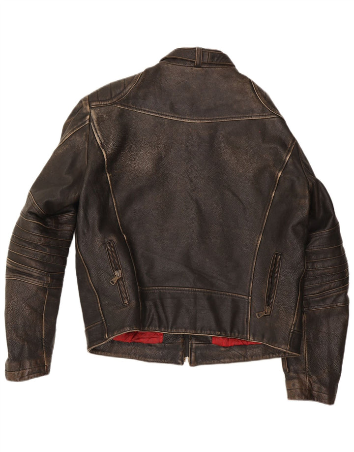 Giacca da pilota in pelle da uomo GF Ferre UK 42 XL Pelle marrone