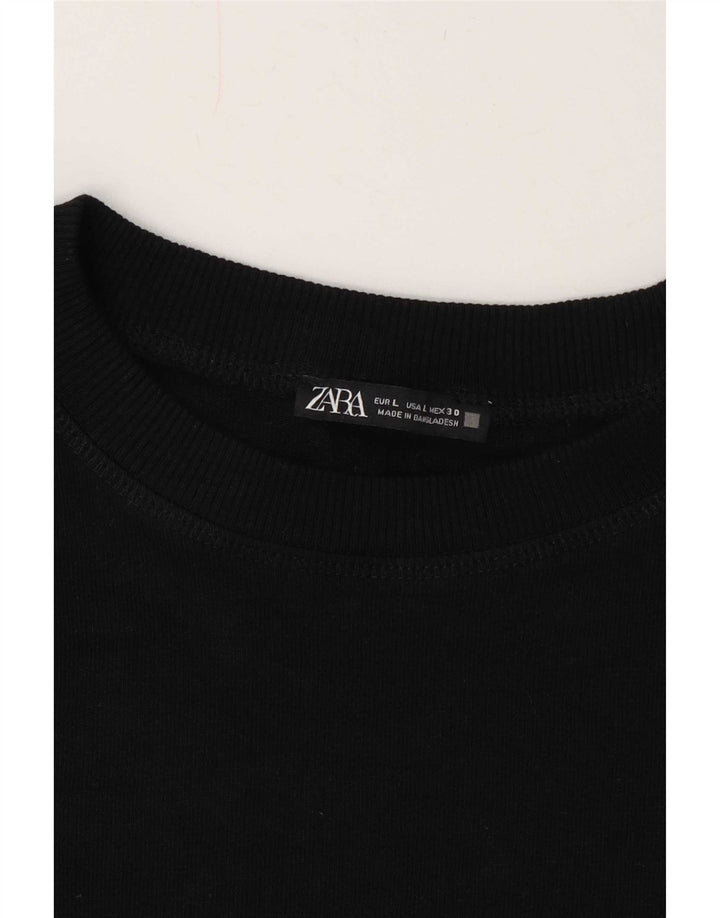 Felpa da donna Zara UK 16 grande nera