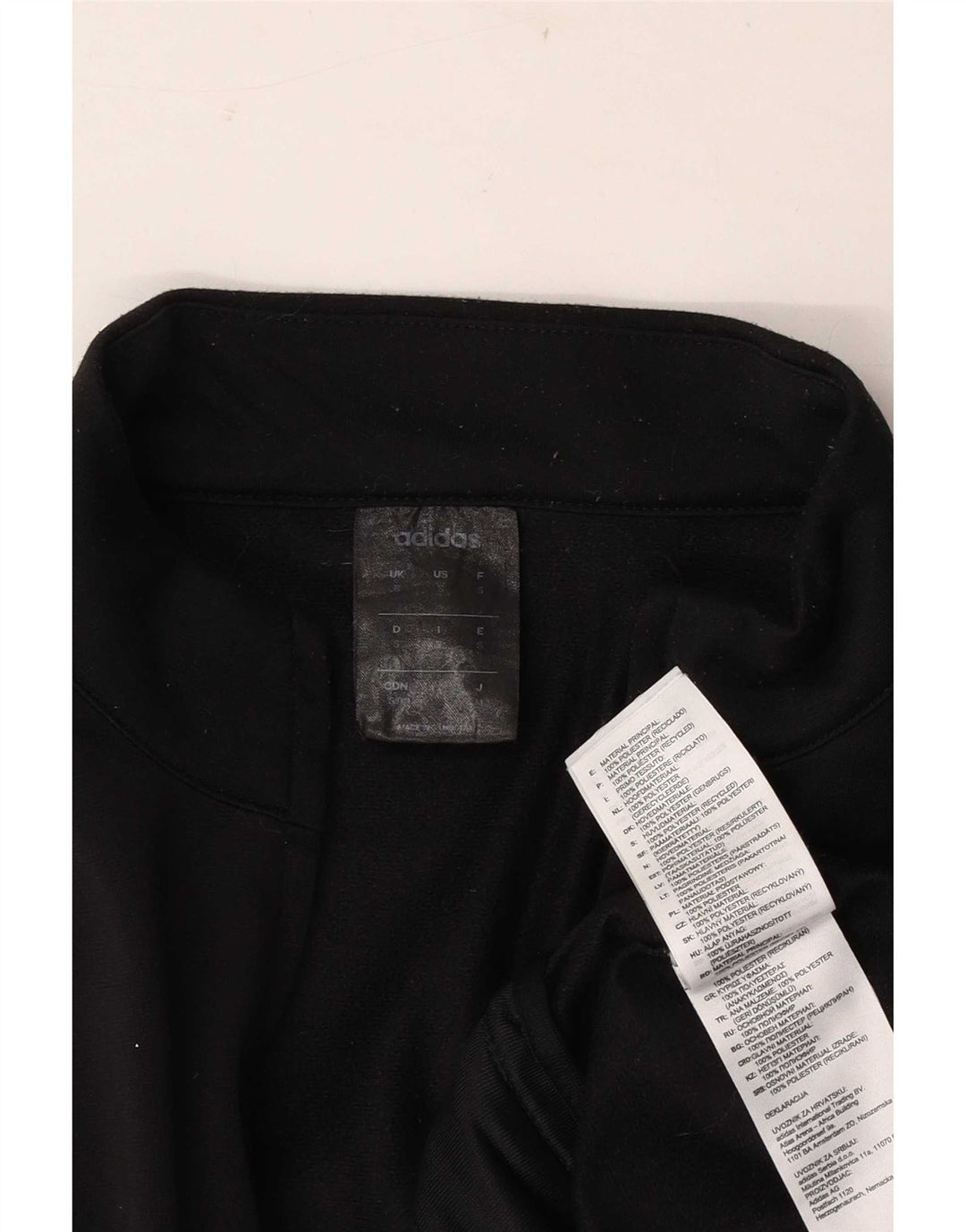 Giacca da ginnastica da uomo Adidas Small nera in poliestere