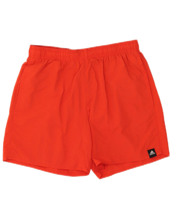 Pantaloncini da bagno Adidas da uomo in nylon rosso medio