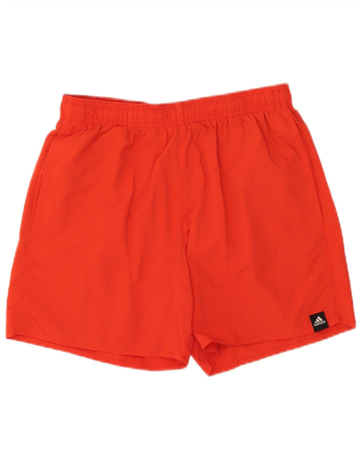 Pantaloncini da bagno Adidas da uomo in nylon rosso medio
