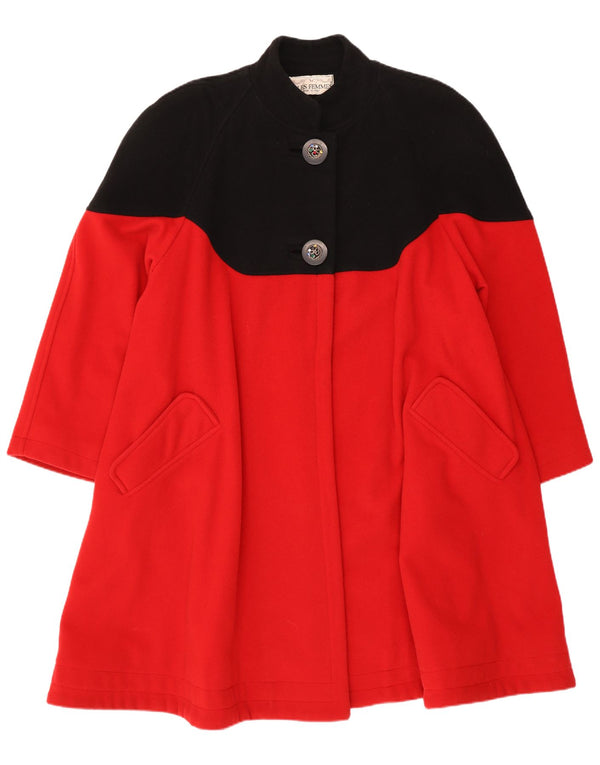 Cappotto da principessa oversize da donna W Les Femmes UK 10 Small Red Colourblock