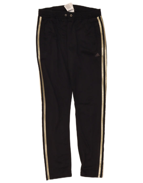 Pantaloni della tuta da donna Adidas UK 10 piccoli poliestere nero