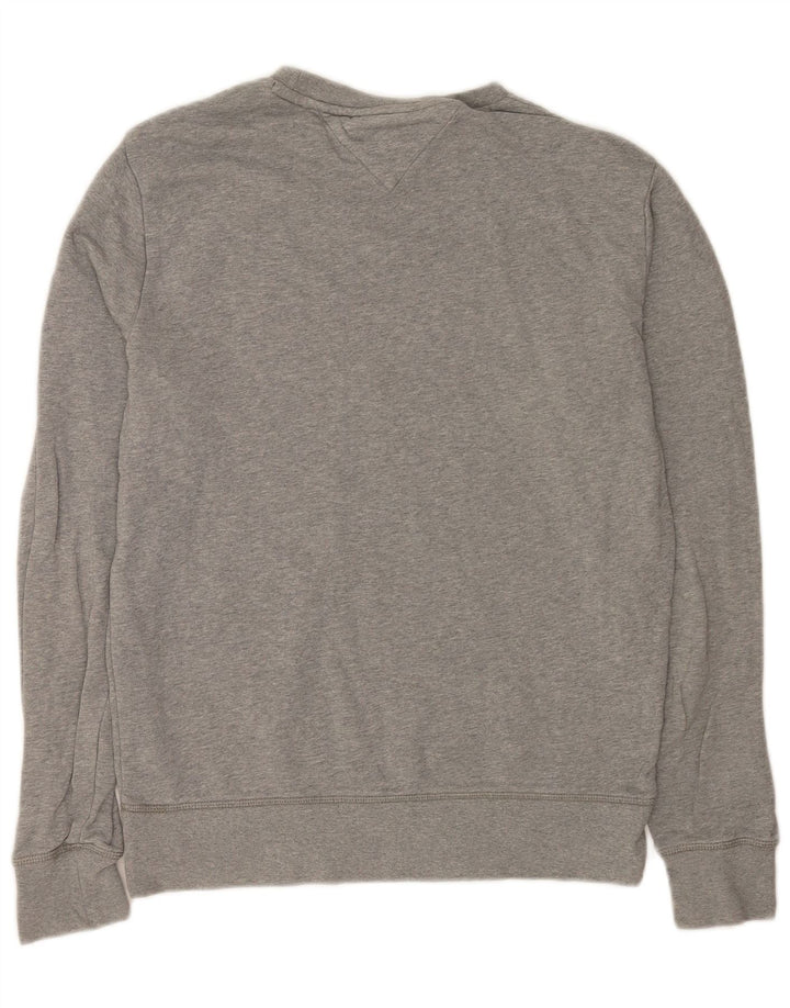 Tommy Hilfiger Uomo Vintage Fit Felpa Maglione Grigio Medio Flecked