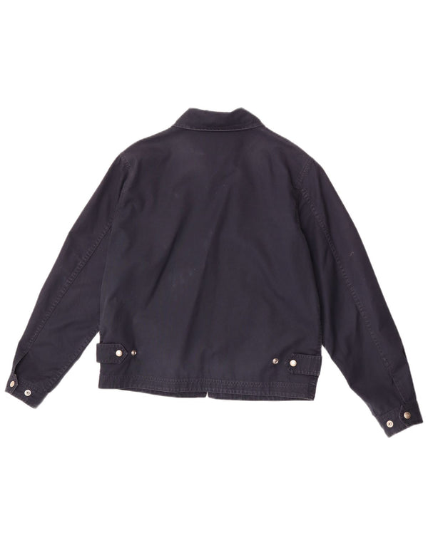 Fay Womens Bomber Jacket UK 14 Medium Navy Blue
