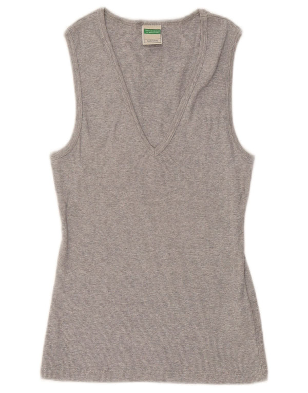 Canotta da donna Benetton UK 10 piccola in cotone grigio