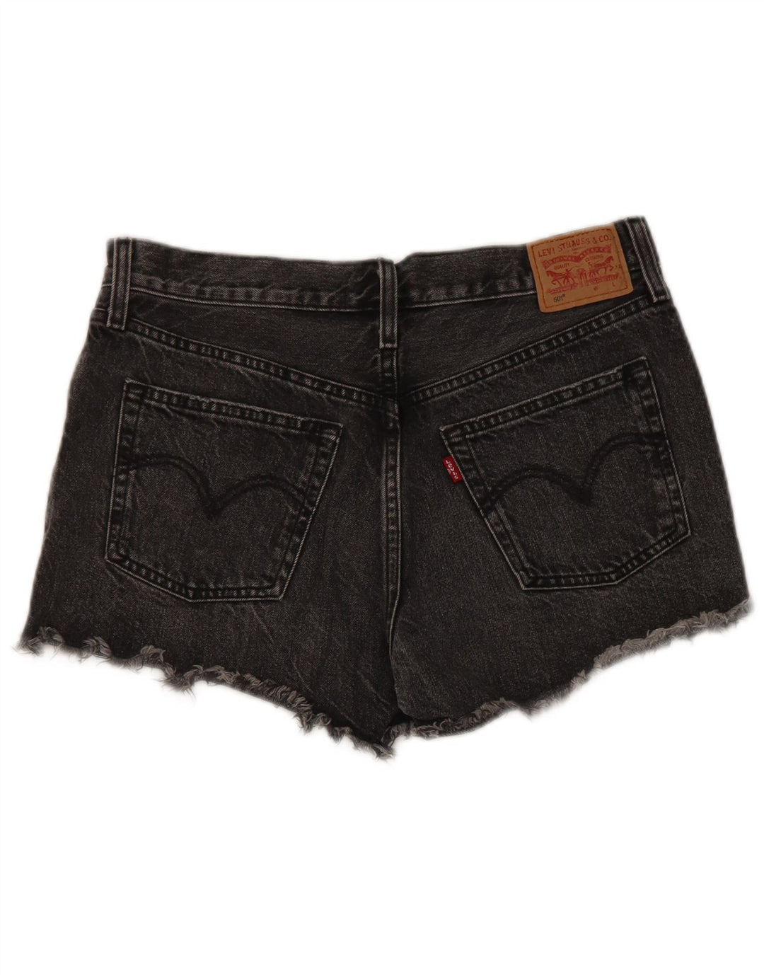 Pantaloncini di jeans Levi's 501 da donna W29 in cotone grigio medio