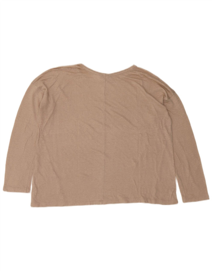 Maglia a maniche lunghe da donna Massimo Dutti UK 18 XL Beige screziato