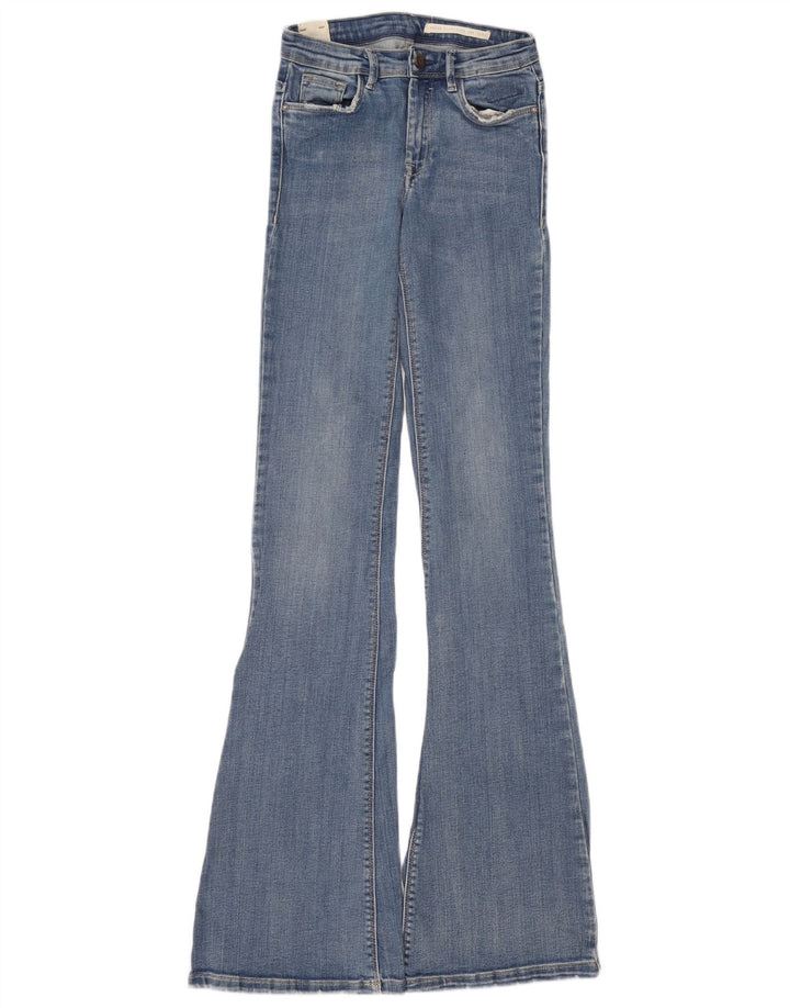 Jeans svasati da donna Zara EU 34 2XS W24 L37 cotone blu