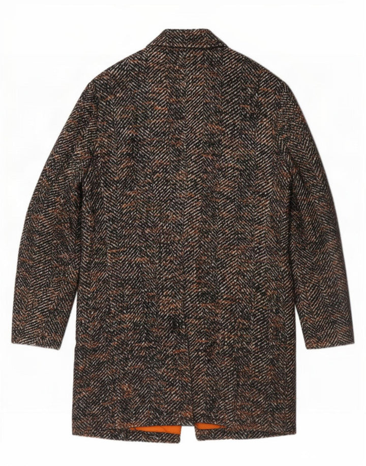 Cappotto Uomo Etro IT 52 XL Marrone Spinato Lana Classico