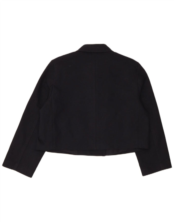Giacca blazer oversize doppio petto da donna H&M UK 14 medio blu navy