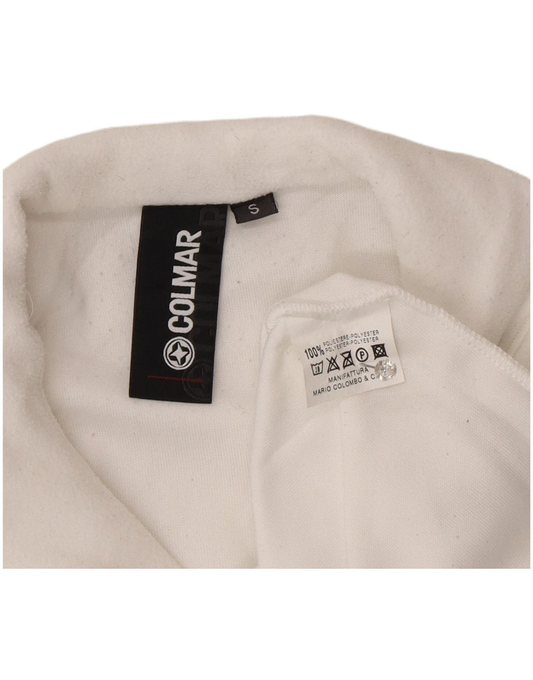 Maglione in pile da donna Colmar con zip e collo UK 10 piccolo poliestere bianco
