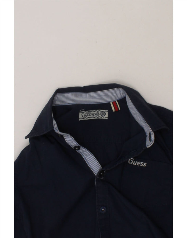 GUESS Boys Shirt 2-3 Years Navy Blue Cotton Vintage Guess and Second-Hand Guess from Messina Hembry 