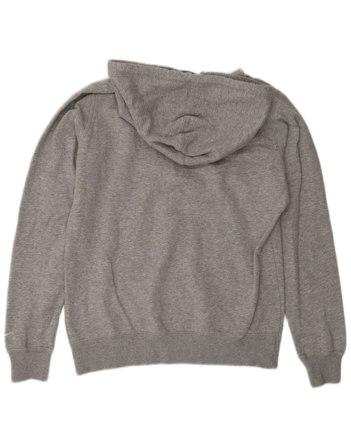 Felpa con cappuccio grafica Nike da uomo in cotone grigio medio