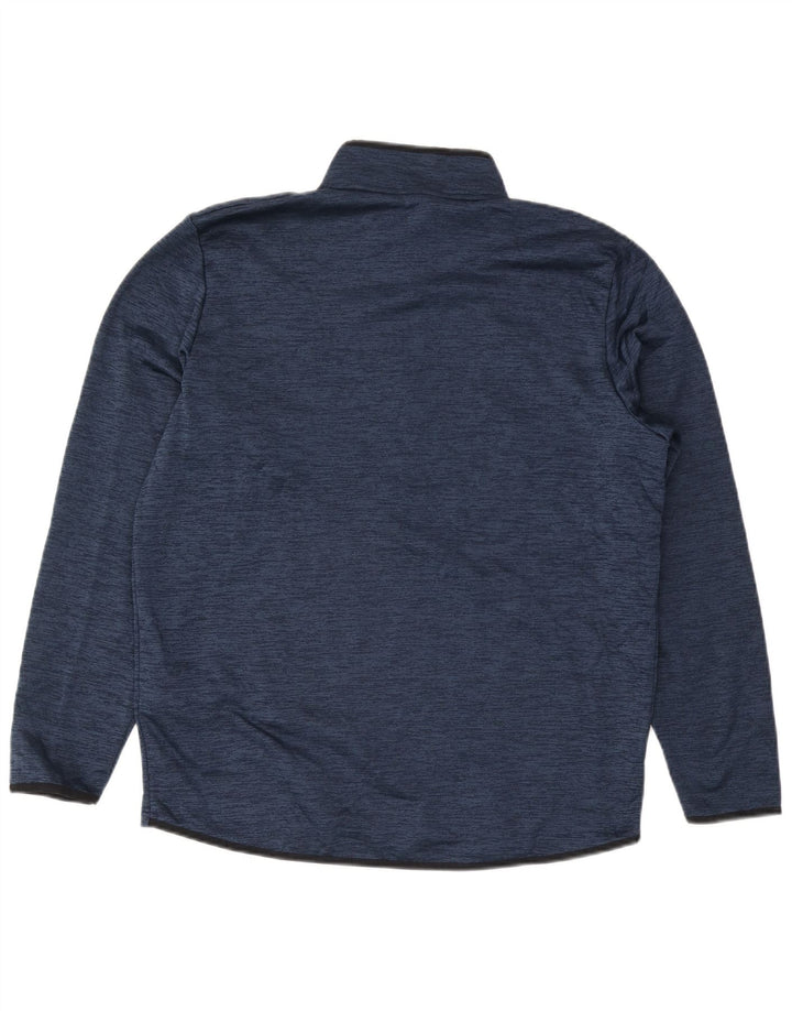 Under Armour Uomo Pullover con zip e collo della tuta da ginnastica Top grande blu navy screziato
