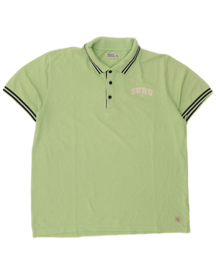 Polo grafica da uomo Guru 2XL cotone verde