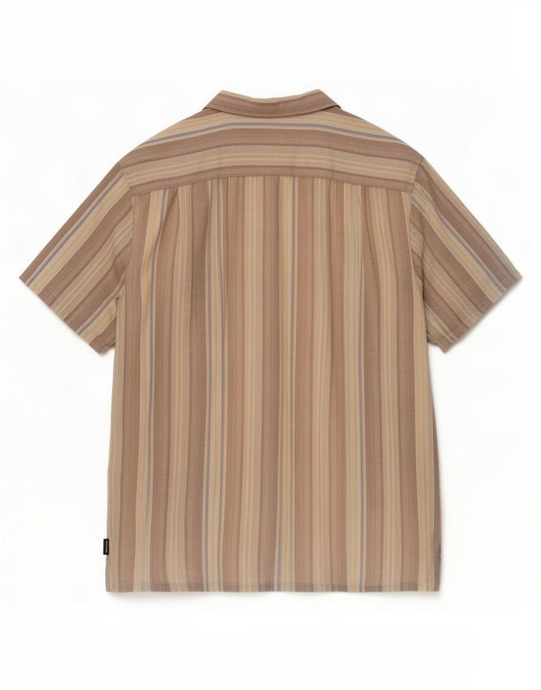 Camicia a maniche corte da uomo Izod in lino a righe grigie grandi