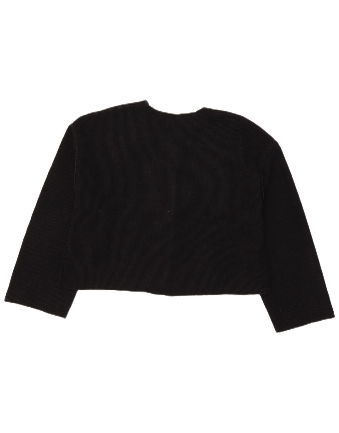 Maglione cardigan corto da donna Zara UK 12 poliestere nero medio