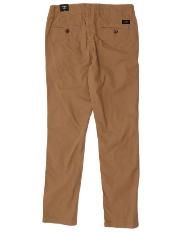 Pantaloni chino slim da uomo Superdry W28 L32 in cotone beige