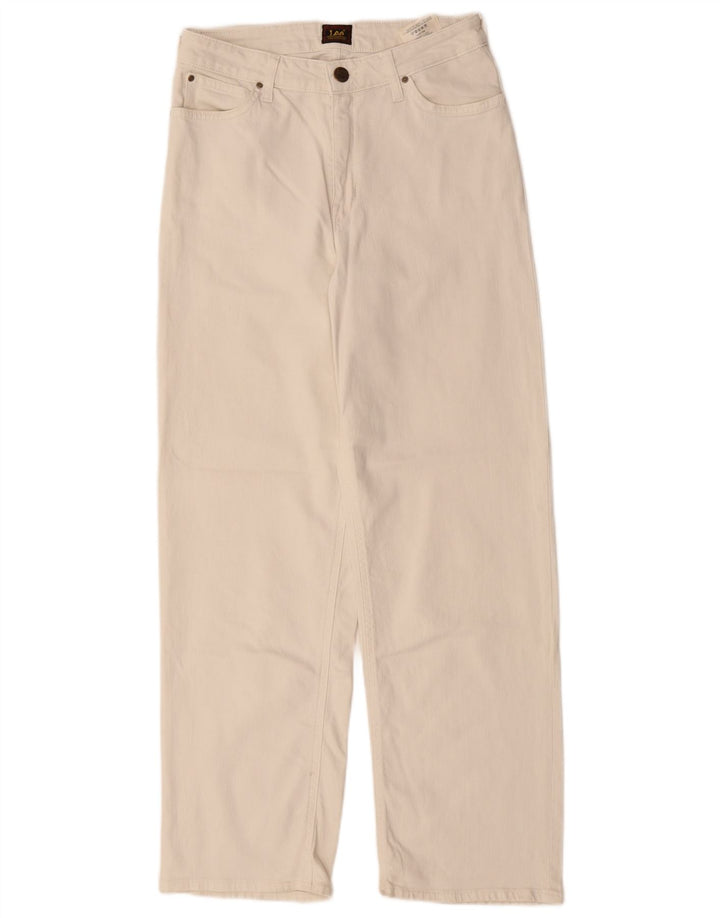 Jeans dritti da donna Lee W28 L28 cotone bianco