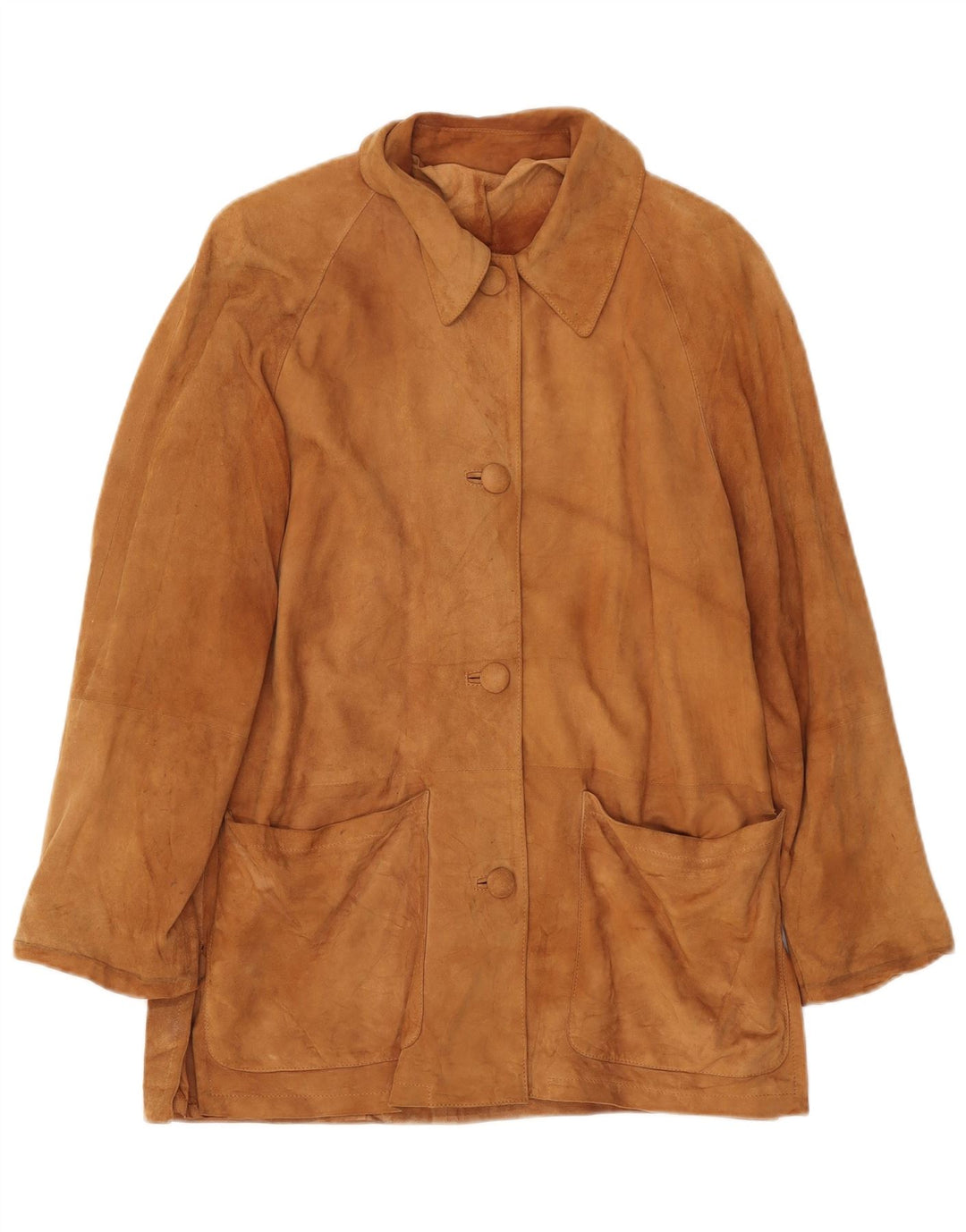 Giacca Donna Camoscio VINTAGE IT 42 Pelle Beige Medio