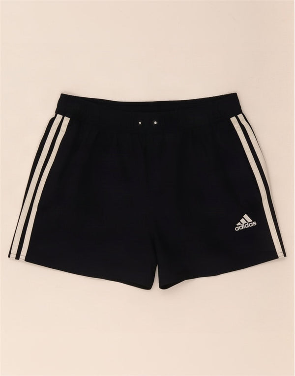 Pantaloncini sportivi da uomo Adidas medi neri in poliestere