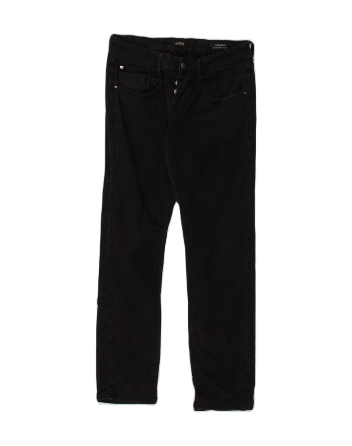 GUESS Womens Vermont Slim Straight Jeans W30 L30 Black Cotton | Vintage Guess | Thrift | Second-Hand Guess | Used Clothing | Messina Hembry 