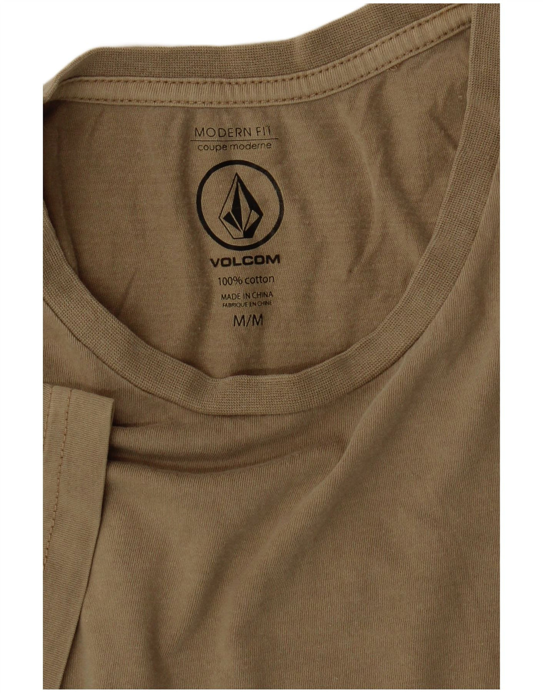 T-shirt da uomo Volcom Modern Fit Top in cotone kaki medio