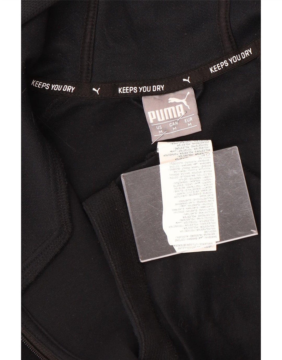 Felpa con cappuccio e zip da donna PUMA UK 14 cotone nero medio