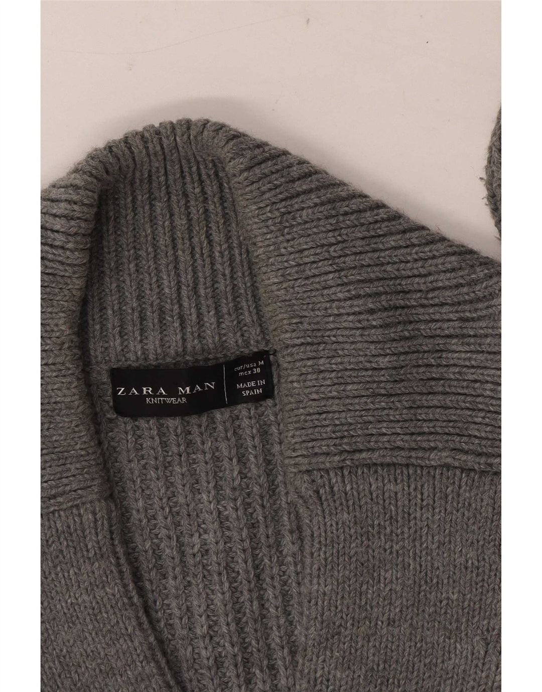 Maglione cardigan da uomo Zara grigio medio