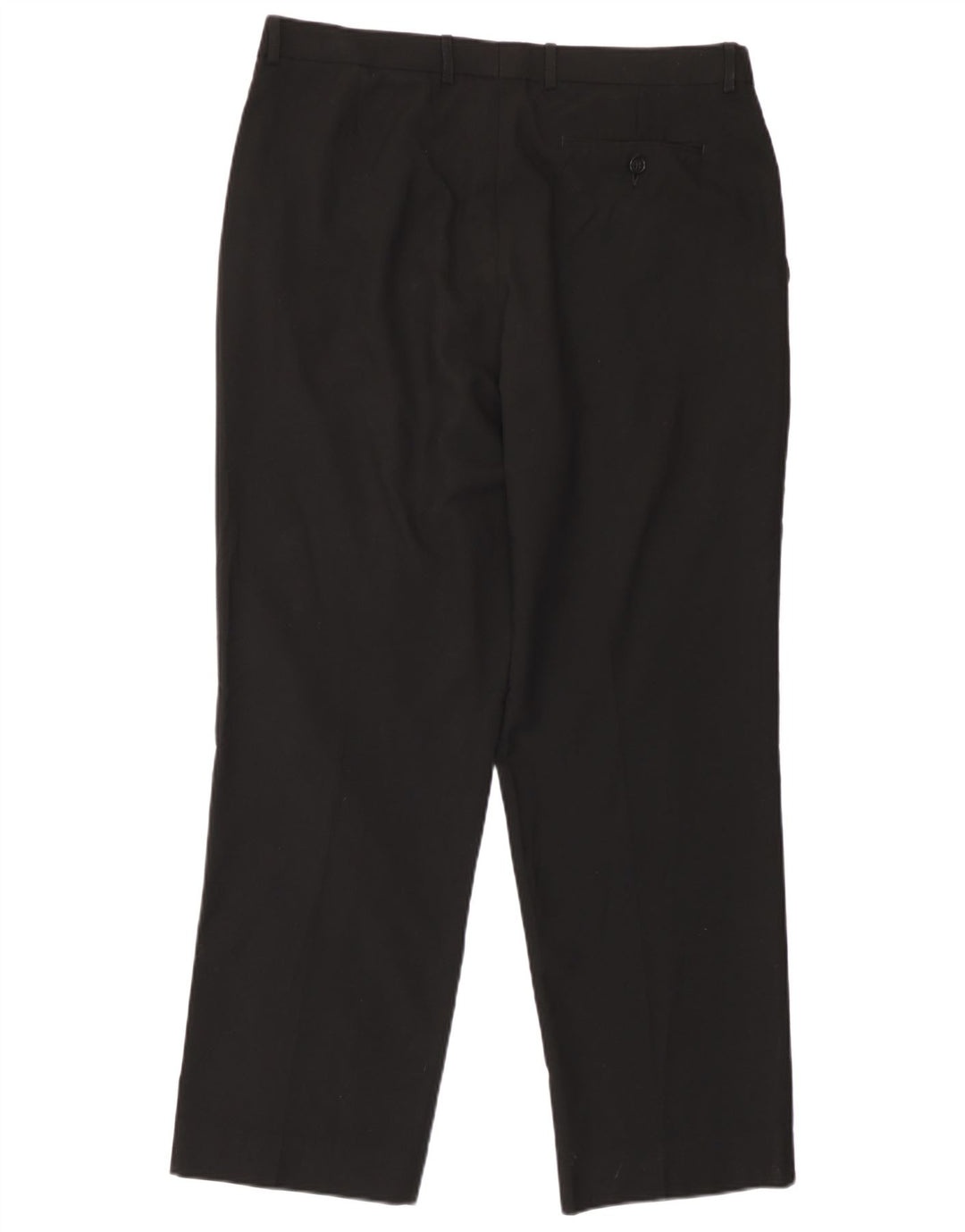 Pantaloni da abito dritti da uomo Marks & Spencer W36 L29 poliestere nero
