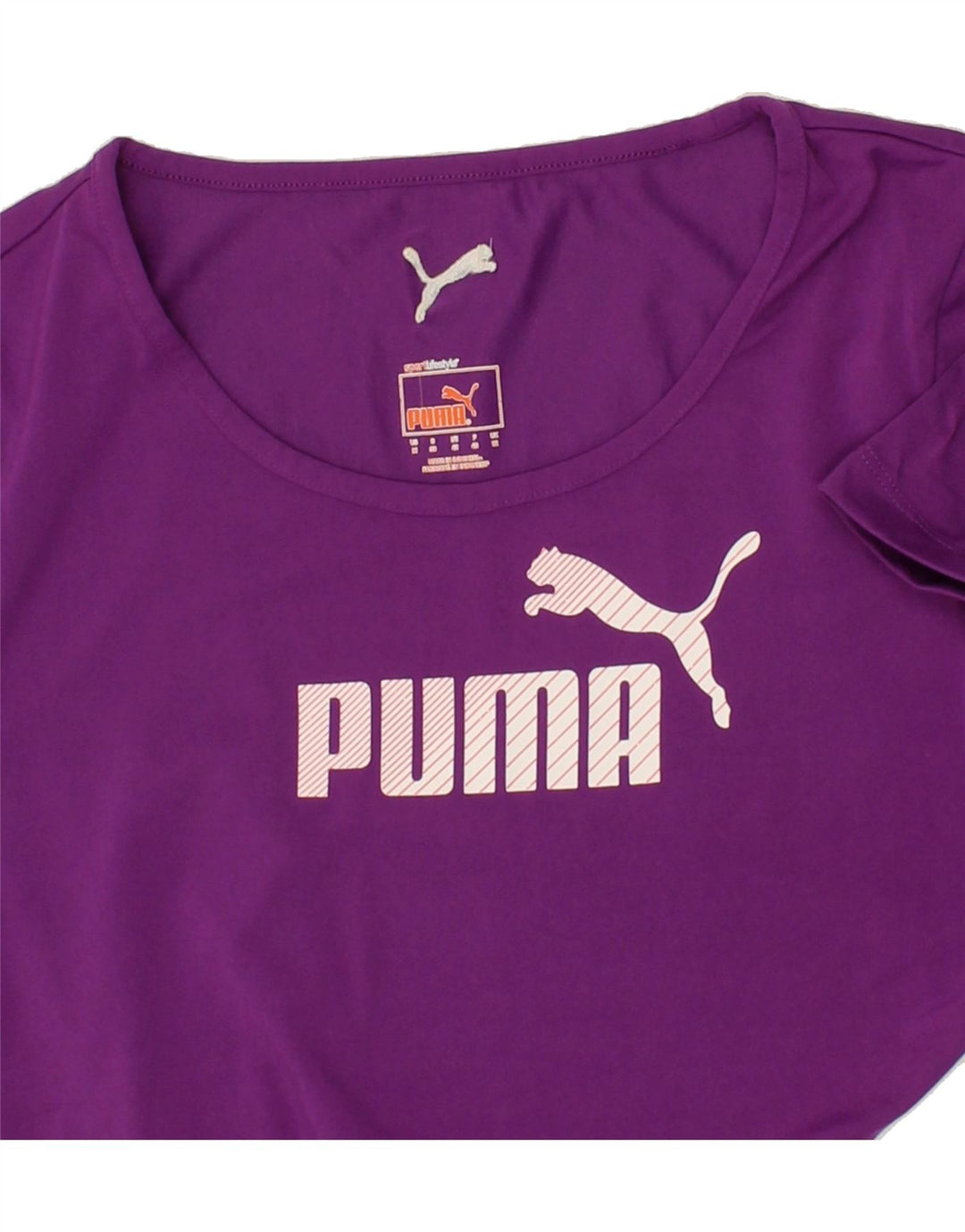 PUMA Womens Graphic T-Shirt Top UK 12 Medium Purple Vintage Puma and Second-Hand Puma from Messina Hembry 