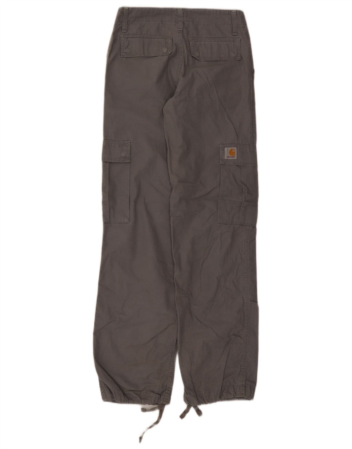 Pantaloni cargo dritti da donna Carhartt W24 L31 cotone grigio