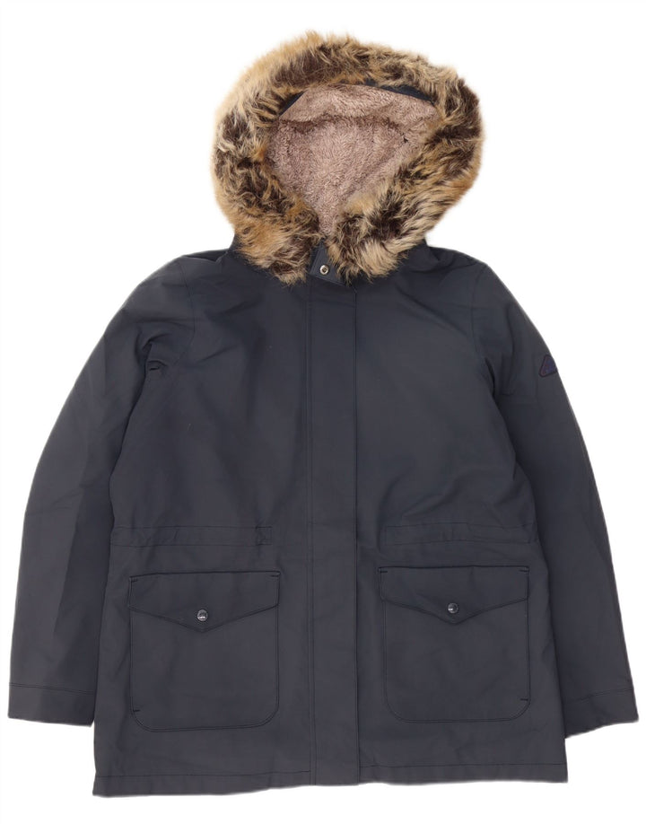 Giacca Parka con cappuccio da donna Barbour UK 16 Large Blu Navy
