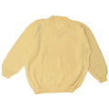 Maglione vintage da uomo con scollo a V grande giallo