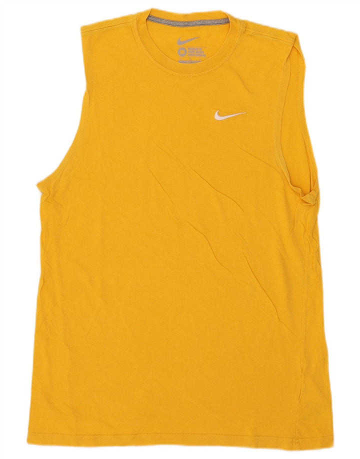 Canotta Nike da uomo con vestibilità regolare, cotone giallo medio