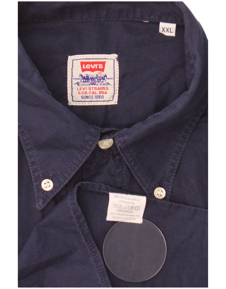 Camicia da uomo Levi's 2XL in cotone blu navy