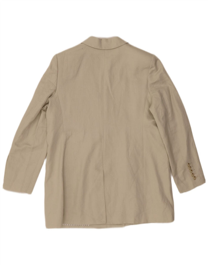Giacca blazer doppiopetto da donna Marks & Spencer UK 16 grande beige
