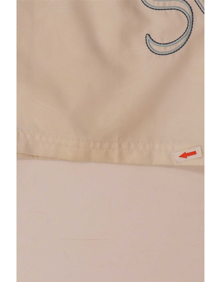 Sundek Pantaloncini da bagno regolari con grafica da uomo, grandi, bianchi, color block, da spiaggia