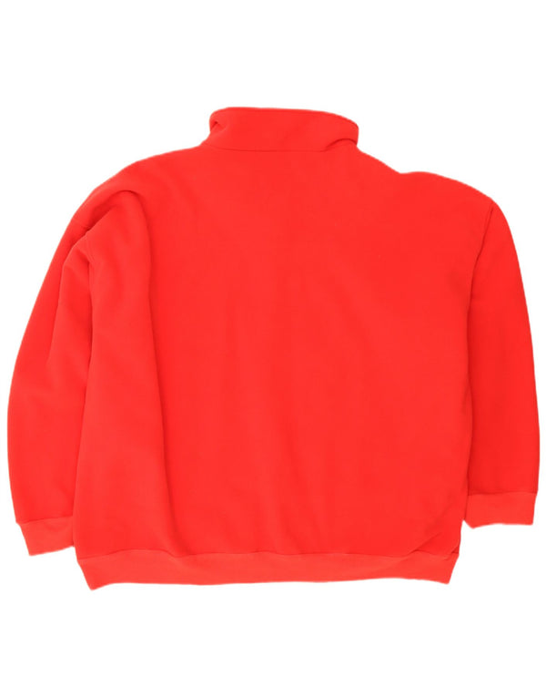 Maglione in pile da uomo Reusch con zip e collo XL rosso poliestere