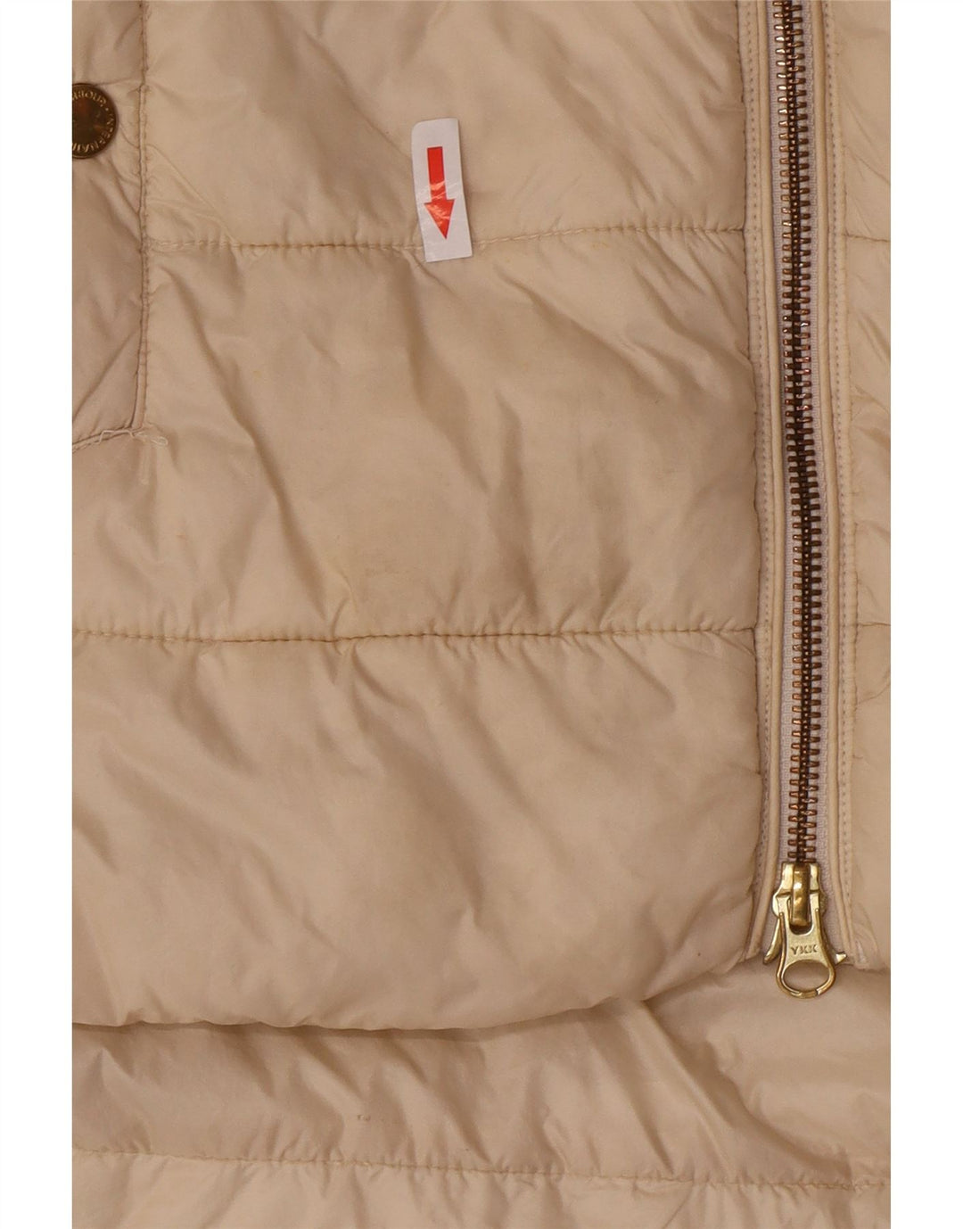 Cappotto imbottito con cappuccio da donna Barbour UK 10 Small Beige Poliammide
