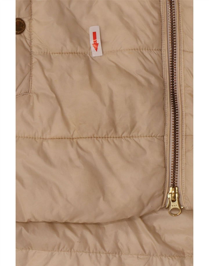 Cappotto imbottito con cappuccio da donna Barbour UK 10 Small Beige Poliammide