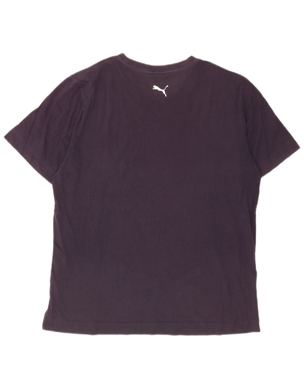 T-shirt grafica da uomo Puma Top Large Blu Navy